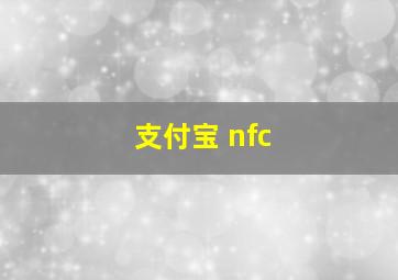 支付宝 nfc